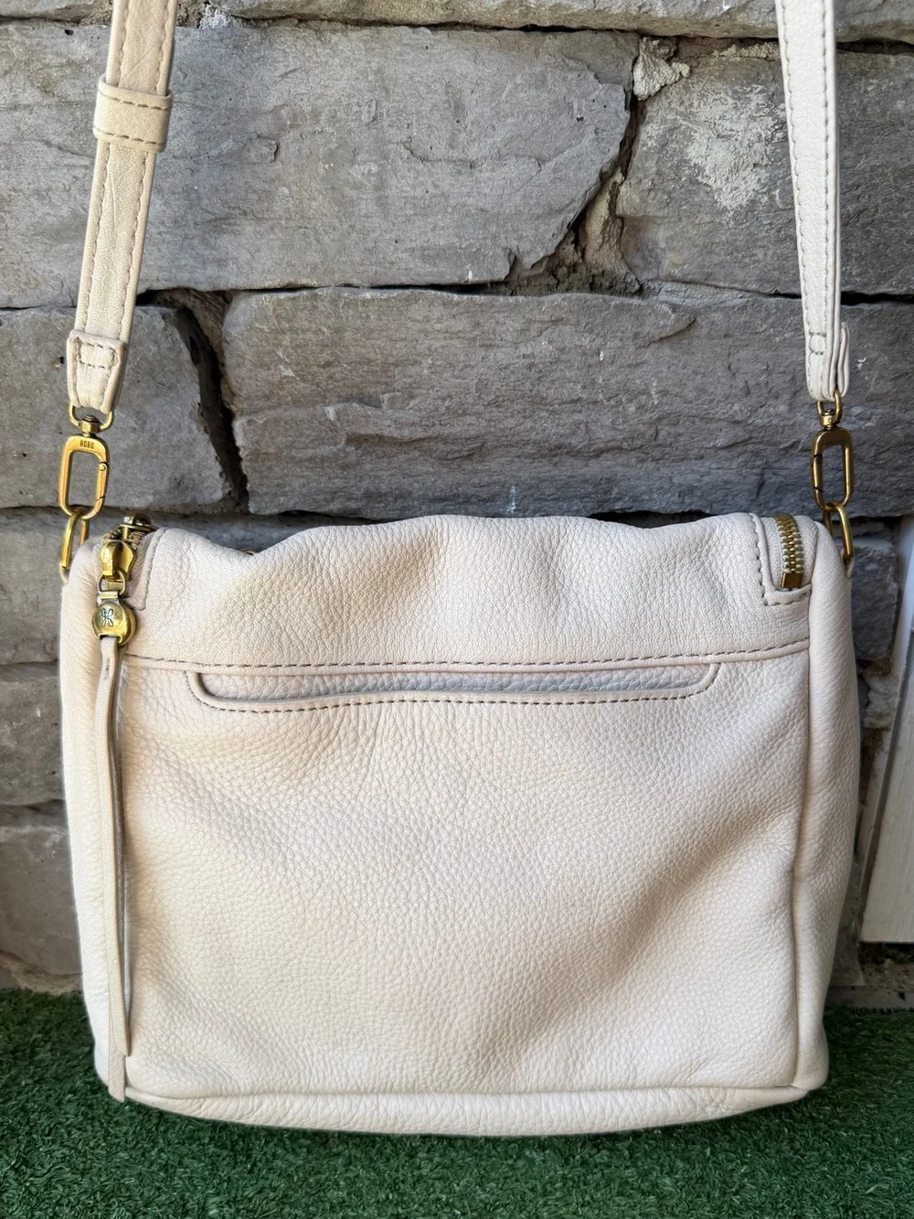 HOBO Fern Cream Pebbled Leather Women’s Crossbody Bag